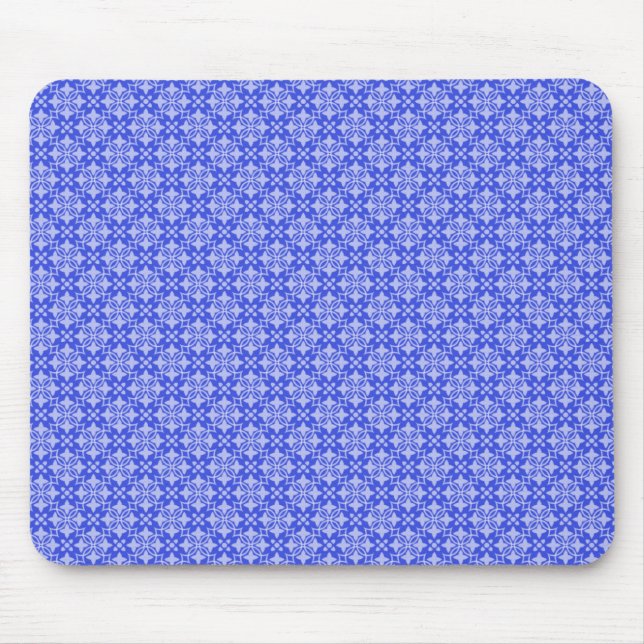 Bright Blue Stylishly Chic Mousepad (Front)