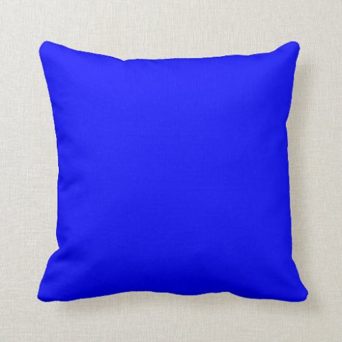 Bright Blue Throw Pillow