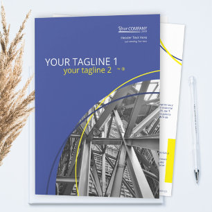 Bright Blue, Tiled Photos Sales Packet Pocket Folder