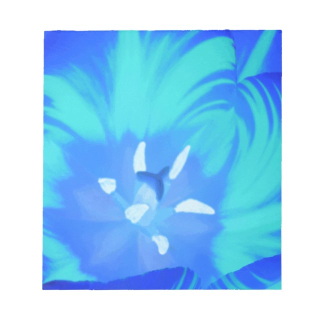 Bright Blue Tulip Notepad (Front)