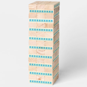 Bright Blue Turtle Dude Custom Topple Tower