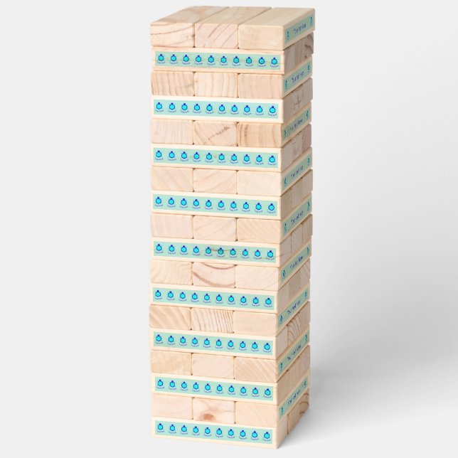 Bright Blue Turtle Dude Custom Topple Tower (Assembled)