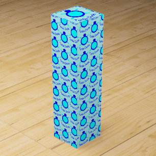 Bright Blue Turtle Dude Wine Gift Box