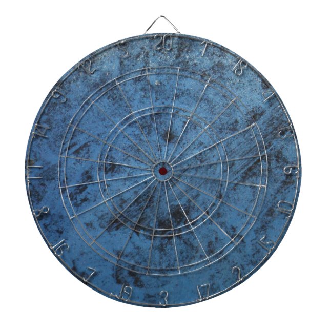 Bright blue vintage dartboard (Front)