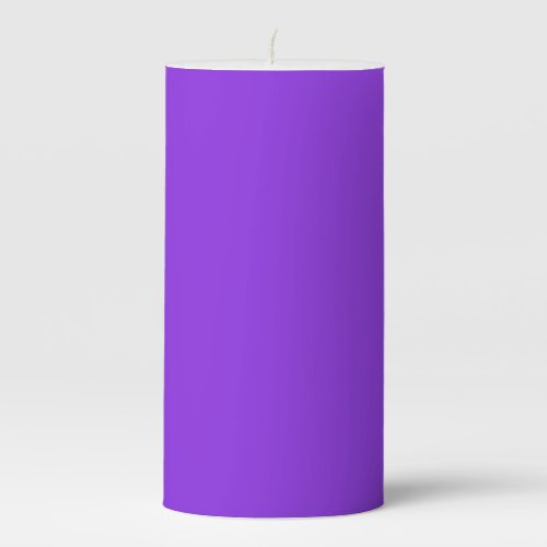   Bright Blue Violet solid color  Pillar Candle
