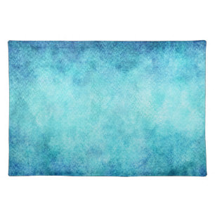 Bright Blue Watercolor Personalized Background Cloth Placemat