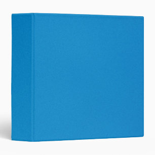 Bright Blue with Grainy Texture 3 Ring Binder