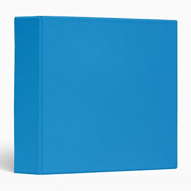 Bright Blue with Grainy Texture 3 Ring Binder (Front/Spine)