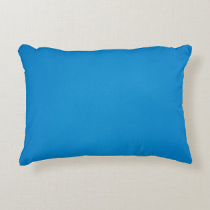 Bright Blue with Grainy Texture Accent Pillow
