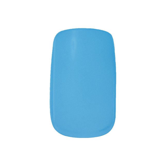 Bright Blue with Grainy Texture Minx Nail Wraps (Right Thumb)