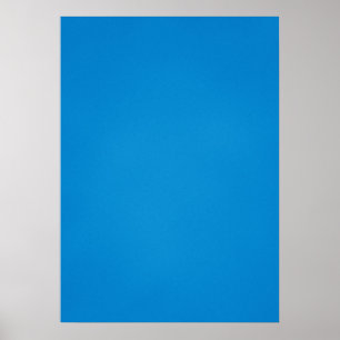 Bright Blue with Grainy Texture Poster