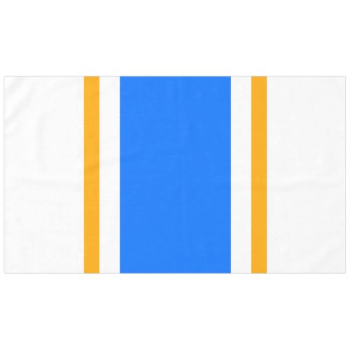 Bright Blue Yellow White Summer Racing Stripes Tablecloth