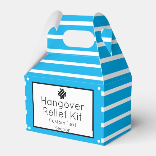 Bright Blueand White Hangover Relief Kit Favor Box