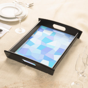 Bright Blues Mosaic Serving Tray