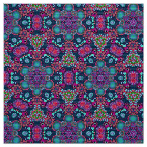 Bright Bohemian Boho Hippy Chic Pattern Fabric