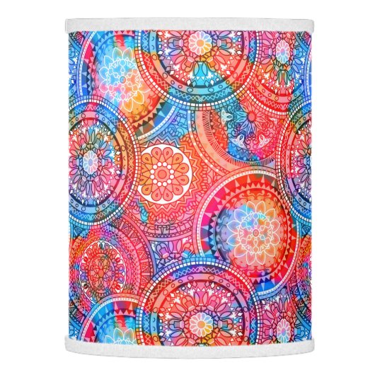 Bright Bohemian Boho Hippy Chic Pattern Lamp Shade (Left)