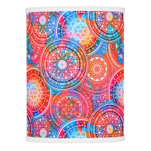 Bright Bohemian Boho Hippy Chic Pattern Lamp Shade (Front)