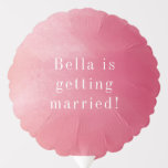 Bright Boho Ombre Bridal Shower Balloon<br><div class="desc">This product was designed with a bohemian feel with an untraditional color palette. Rather than using neutral,  muted notes,  the textured background incorporates warm pink and coral tones. Please visit my Zazzle store (www.zazzle.com/juleelondon) to see the coordinating bridal shower invitation and other accessories.</div>