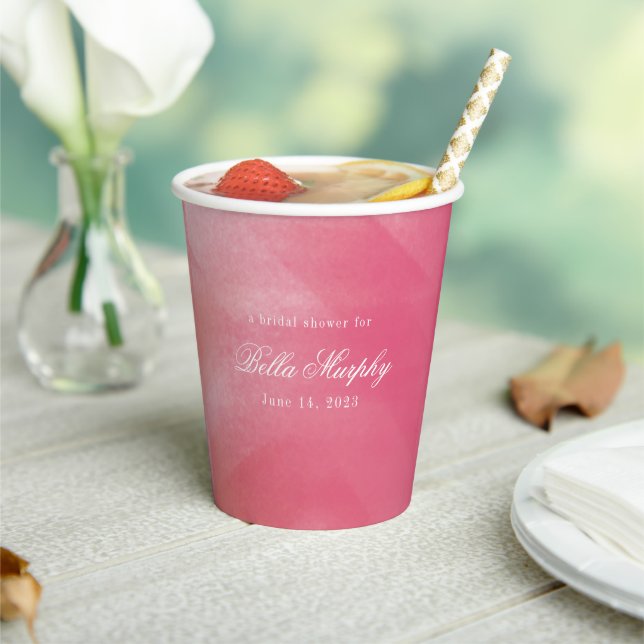 Bright Boho Ombre Bridal Shower Paper Cups (Insitu)