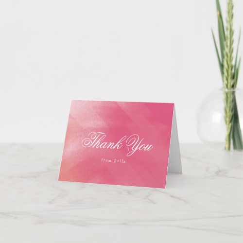 Bright Boho Ombre Bridal Shower Thank You