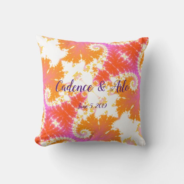 Bright Boho Throw Pillow (Front)