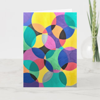 Bright Bold Abstract Design Blank Greeting Card
