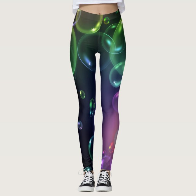 bright bold bubble desing leggings (Front)