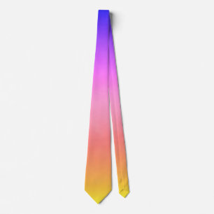 Bright Bold Colorful 80s Rainbow Icecream Ombre Neck Tie