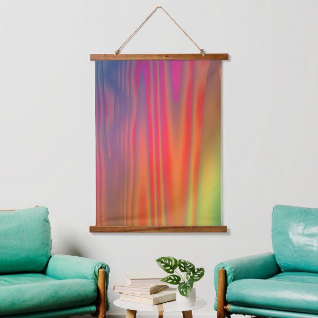 Bright Bold Colorful Abstract Art Hanging Tapestry (Living Room)