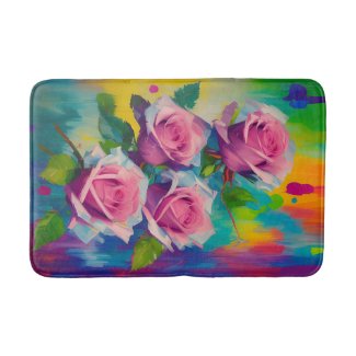Bright & Bold Colorful English Garden Pink Roses 