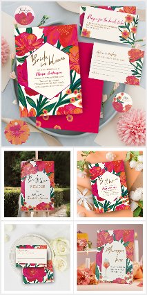 Bright & Bold Floral Bride in bloom Bridal Shower