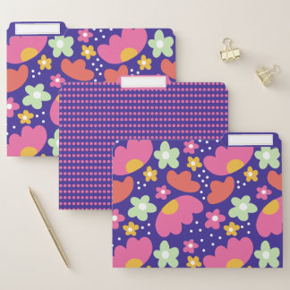 Bright & Bold Floral File Folders