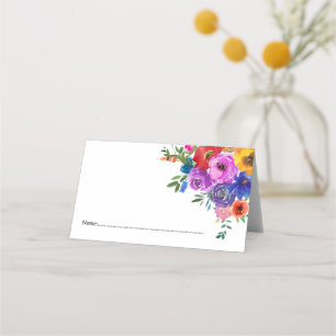Bright & Bold Florals  Place Card