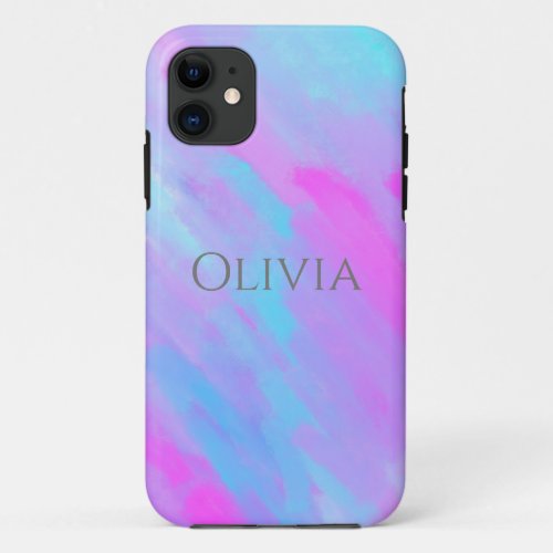 Bright Bold Original Abstract Colorful Arty  iPhone 11 Case