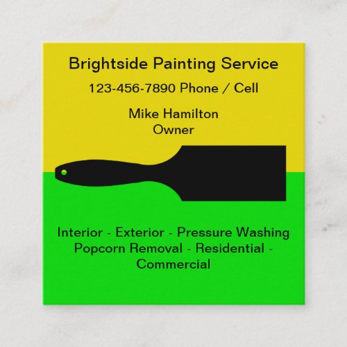 Bright Bold Painting Service Business Cards