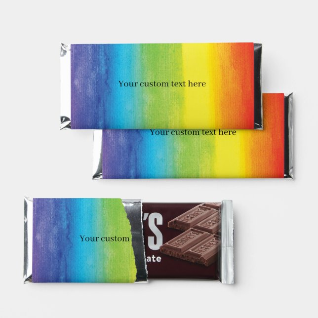 Bright Bold Rainbow Pride Party Hershey Bar Favors (Front)