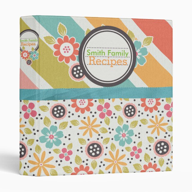 Bright & Bold Recipe Binder (Front/Spine)