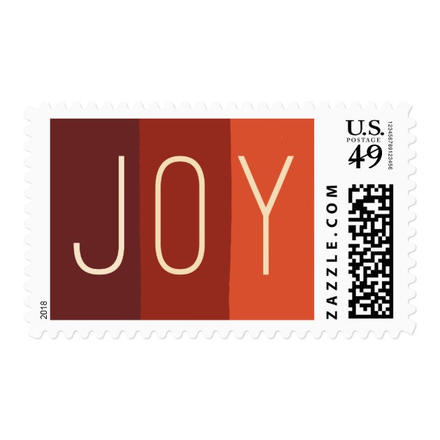 Bright Bold Stripes Joy Holiday Stamp