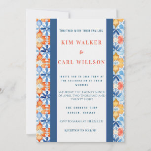 Bright & Bold Summer Wedding Colors Wedding Invitation