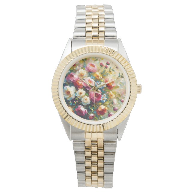 Bright & Bold Vibrant Florals Watch (Front)