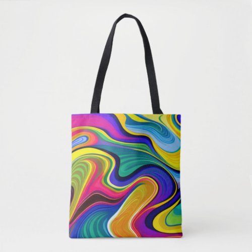 Bright Bold Vibrant Melting Colors Tote Bag