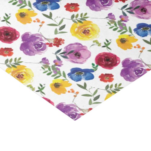 Bright  Bold Watercolor Floral Gift Tissue Paper