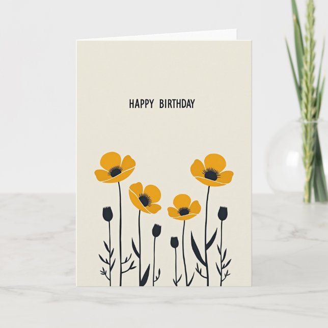 Bright Botanical Birthday Card (Front)