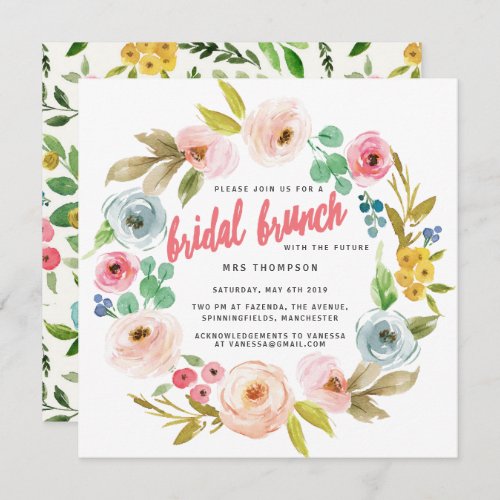 BRIGHT BOTANICAL BRIDAL BRUNCH INVITATION