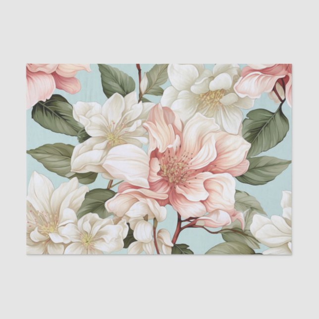 Bright Botanical Flowers  Tissue Paper (Front)