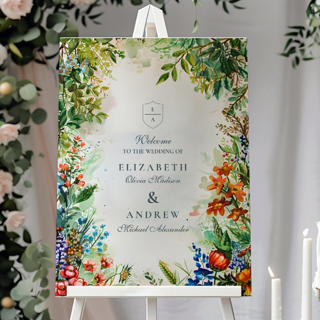 Bright Botanical Garden Wedding Foam Board (Creator Uploaded)
