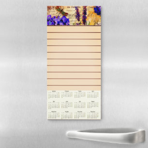 bright botanical with calendar Magnetic Notepad