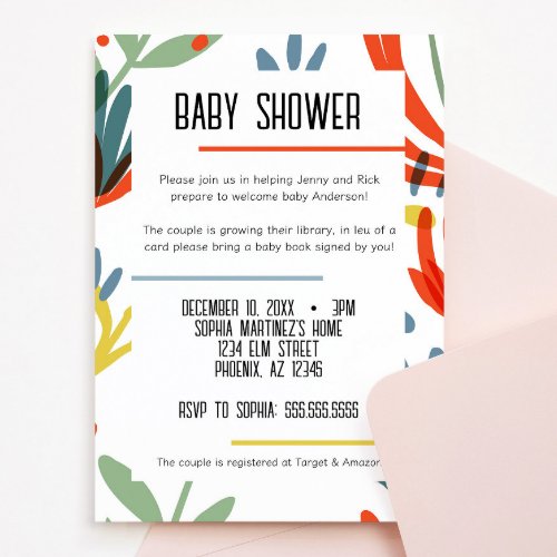 Bright Botanicals Baby Shower Invitation