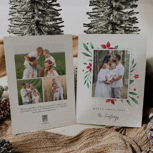 Bright Boughs Botanical Christmas Photo Holiday Card