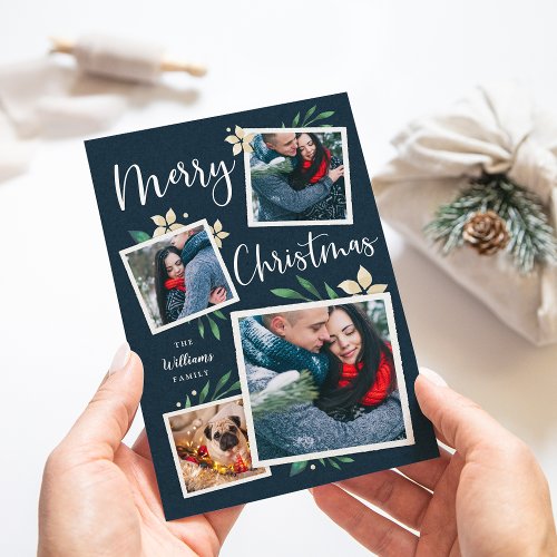Bright Boughs  Multi Photo Collage Christmas Holiday Card